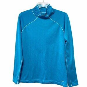 Patagonia Capilene Midweight Mockneck Blue Top M